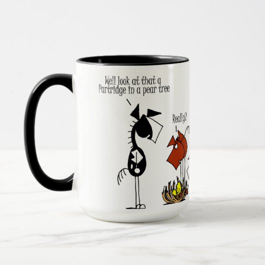 Tasse drôle de cheval et de poulet (Gauche)