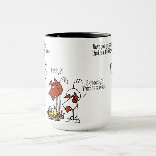Tasse drôle de cheval et de poulet (Centre)