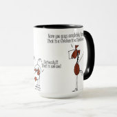 Tasse drôle de cheval et de poulet (Devant droit)