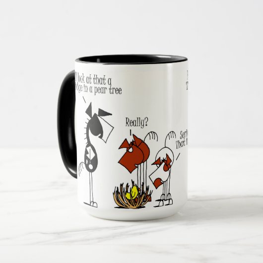 Tasse drôle de cheval et de poulet (Devant gauche)