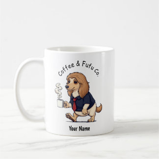 Tasse drôle de chien Afghan Hound en costume d'aff