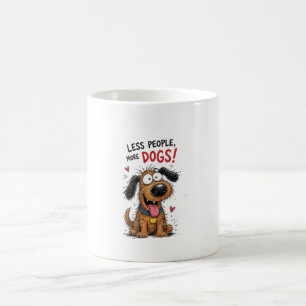 Tasse drôle de chien pour moins de personnes