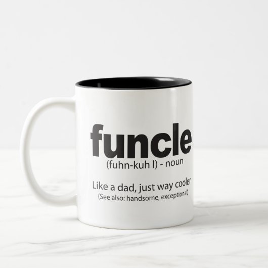 Tasse drôle de citation de définition de Funcle (Gauche)