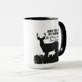 Tasse drôle de citation de mari de chasse de cerfs (Devant droit)