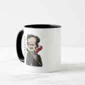 Tasse drôle de citation d'Edgar Allan Poe (Devant gauche)