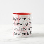 Tasse drôle de citation d'ingénieur (Centre)