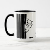 Tasse drôle de cochon Peekaboo (Gauche)