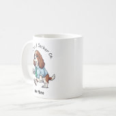 Tasse drôle de Cocker Spaniel anglais en costume d (Devant gauche)