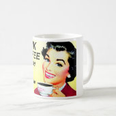 TASSE DRÔLE DE COFFE, CRU (Devant droit)