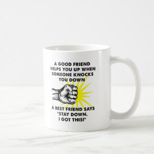 Tasse drôle de combat de meilleur ami