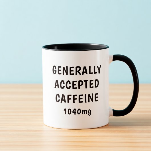 Tasse drôle de comptable à caféine généralement ac
