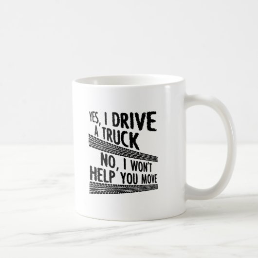 Tasse drôle de conduite d'un camion (Droite)