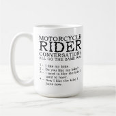 Tasse drôle de conversations de moto (Gauche)