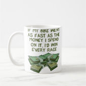 Tasse drôle de course de moto (Gauche)