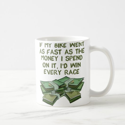 Tasse drôle de course de moto (Droite)