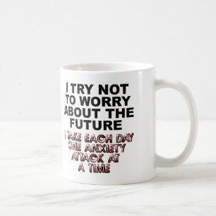Tasse drôle de crise d'anxiété ou mug de voyage