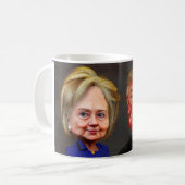 Tasse drôle de Donald Trump et de café de Hillary (Devant gauche)