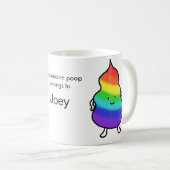 Tasse drôle de dunette de licorne personnalisée (Devant droit)