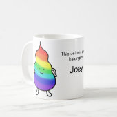 Tasse drôle de dunette de licorne personnalisée (Devant gauche)