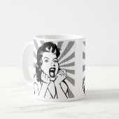 Tasse Drôle de Femme Frustrée qui Crie (Devant gauche)