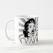 Tasse Drôle de Femme Frustrée qui Crie (Gauche)