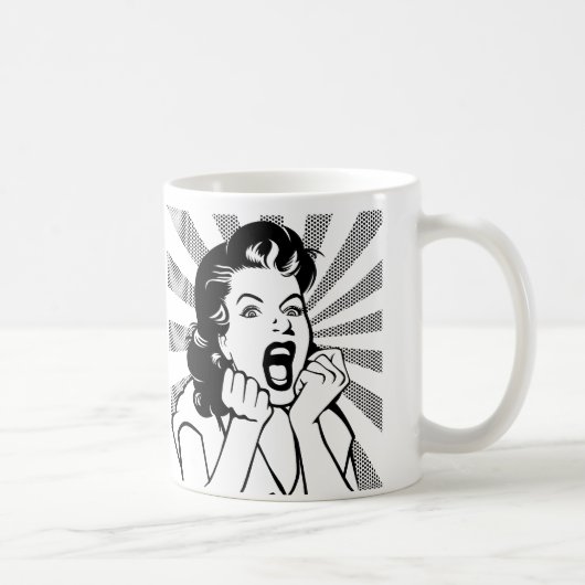 Tasse Drôle de Femme Frustrée qui Crie (Droite)