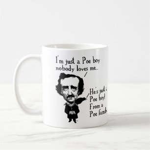 Tasse drôle de garçon d'Edgar Allan Poe ou tasse