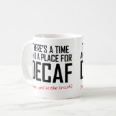 Tasse drôle de haineux de café de Decaf (Devant gauche)