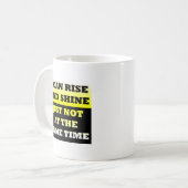 Tasse drôle de hausse et d'éclat (Devant gauche)