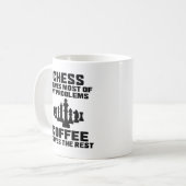 Tasse drôle de joueur de dames "Les échecs résolve (Devant gauche)