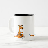 Tasse drôle de kangourou de bande dessinée de BB (Devant gauche)