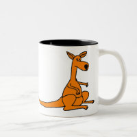 Tasse drôle de kangourou de bande dessinée de BB