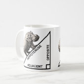 Tasse drôle de la géométrie de maths d'hypoténuse (Devant gauche)