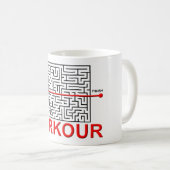 Tasse drôle de labyrinthe de parkour (Devant droit)