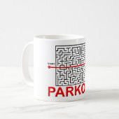 Tasse drôle de labyrinthe de parkour (Devant gauche)