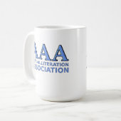 Tasse drôle de l'Association Anti-Allitération (Devant gauche)