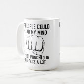 Tasse Drôle de Lecture dans les Esprits Punching (Devant gauche)