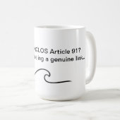 Tasse drôle de loi - ligne de collecte de loi (Devant droit)