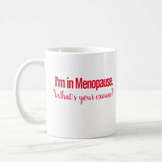 Tasse drôle de ménopause - grand cadeau ! (Gauche)