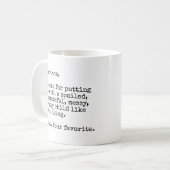 Tasse drôle de mère de chère maman (Devant gauche)