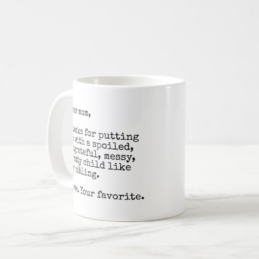 Tasse drôle de mère de chère maman (Devant gauche)