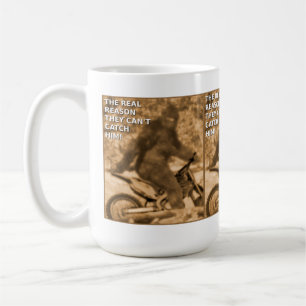 Tasse drôle de moto cross Big Foot Sasquatch Vélo