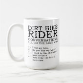 Tasse drôle de motocross de conversations de vélo (Gauche)