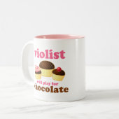 Tasse drôle de musique de Violist (Devant gauche)