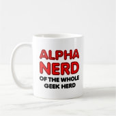 Tasse drôle de nerd alpha (Gauche)