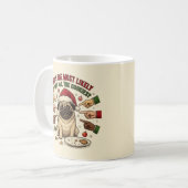 Tasse drôle de Noël Chien Pug (Devant gauche)