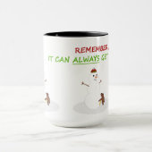 Tasse drôle de Noël de bonhomme de neige (Centre)