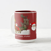 Tasse drôle de Noël de Chambre de Schmidt (Devant gauche)