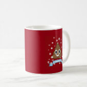 Tasse drôle de Noël d'Emoji de dunette (Devant droit)