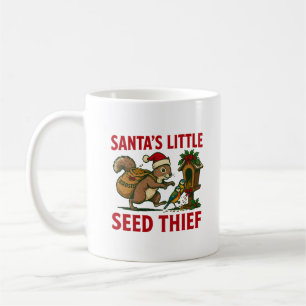 Tasse drôle de Noël, le petit voleur de graines du